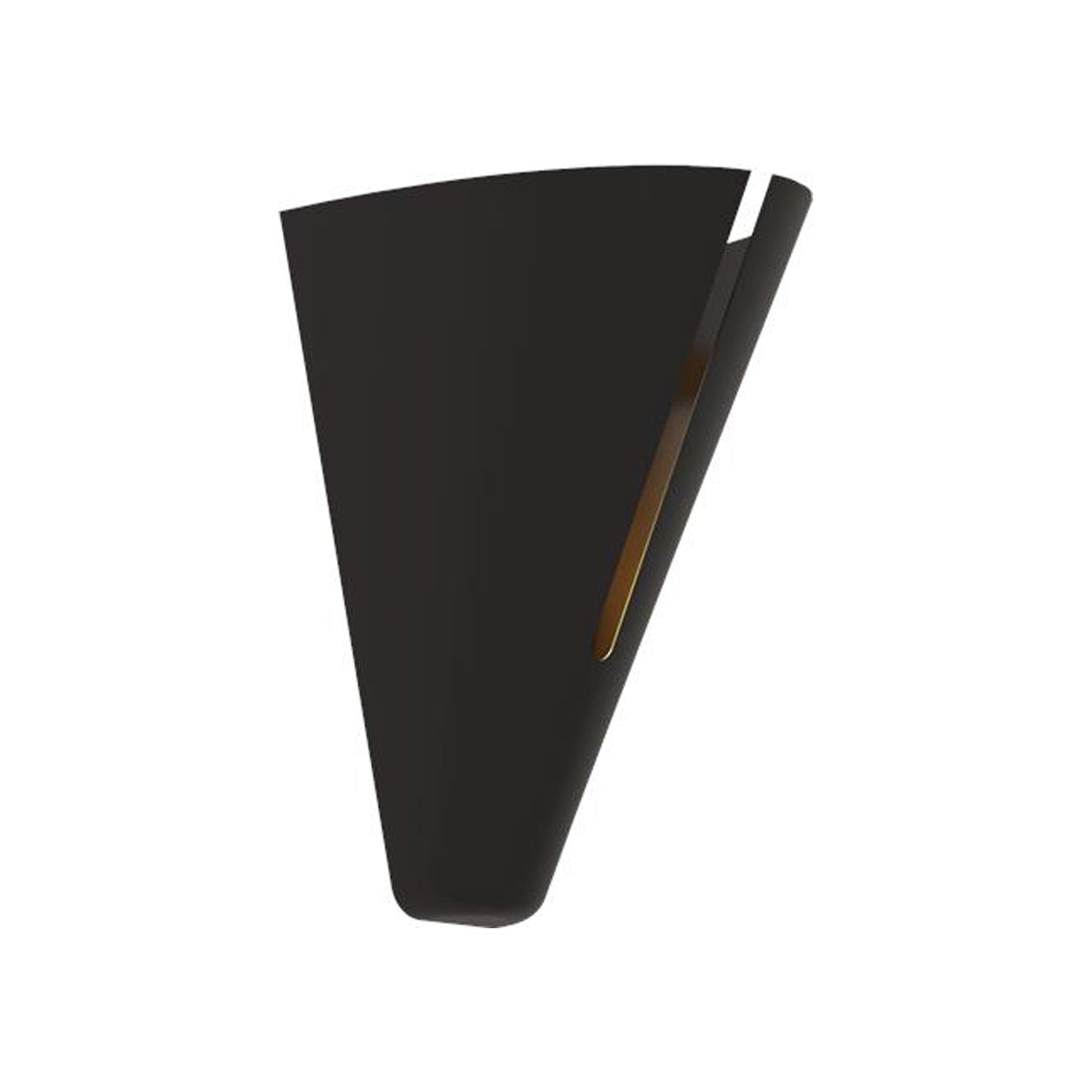 Cambre LED Wall Light in Midnight Black/Burnished Brass (Small).