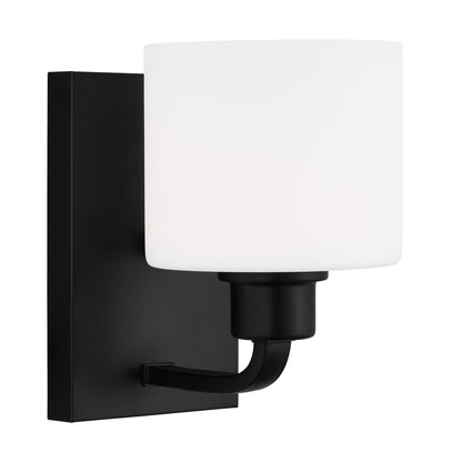 Canfield Bath Wall Light in Midnight Black.