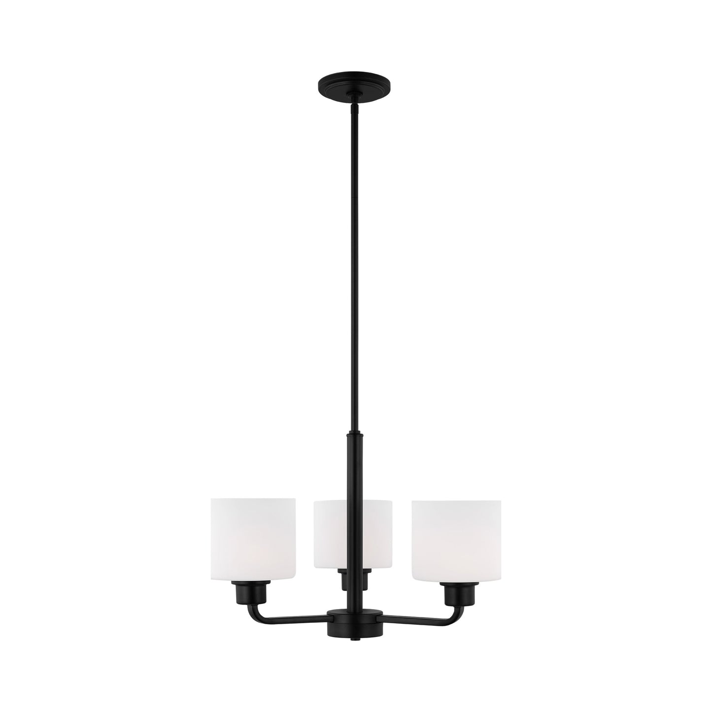 Canfield Chandelier in Midnight Black (3-Light).