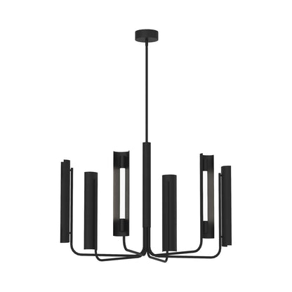 Carson Modern LED Chandelier in Midnight Black.