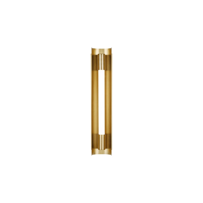 Carson Modern LED Vanity Wall Light in Burnished Brass (Small).