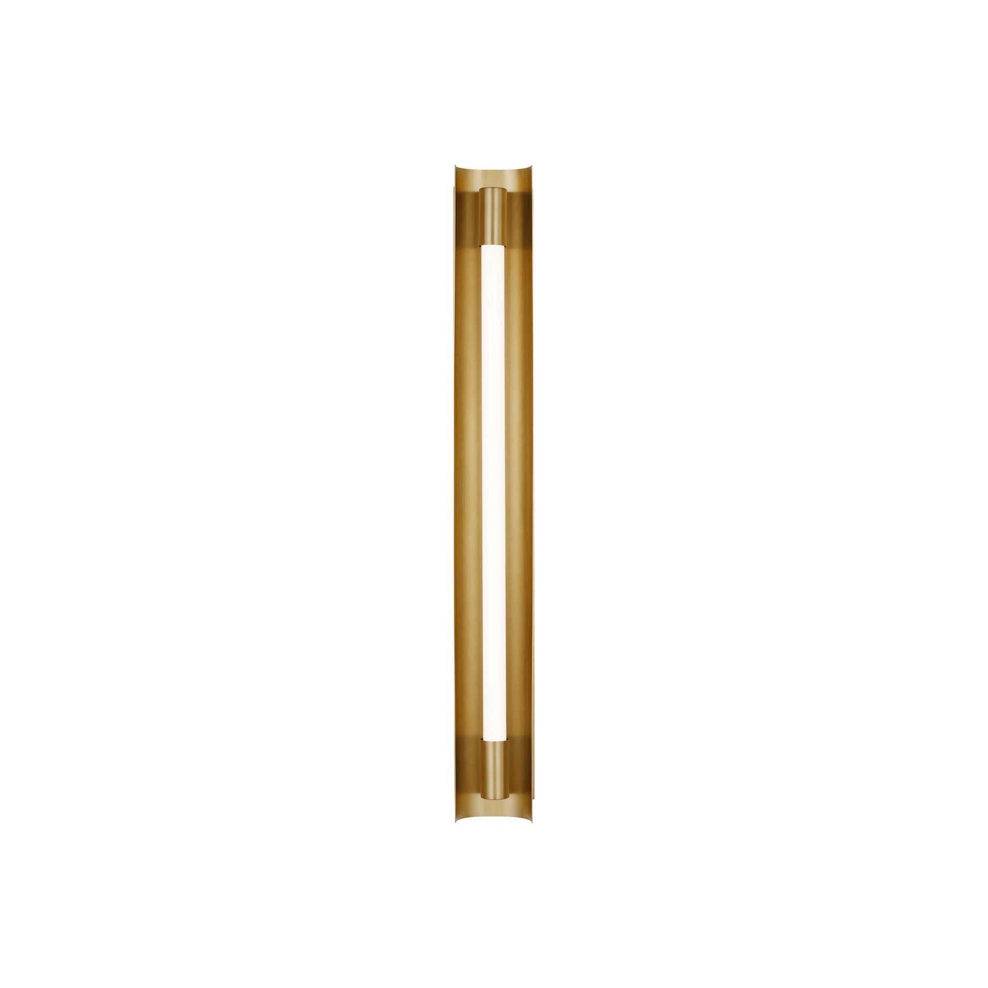 Carson Modern LED Vanity Wall Light in Burnished Brass (Large).