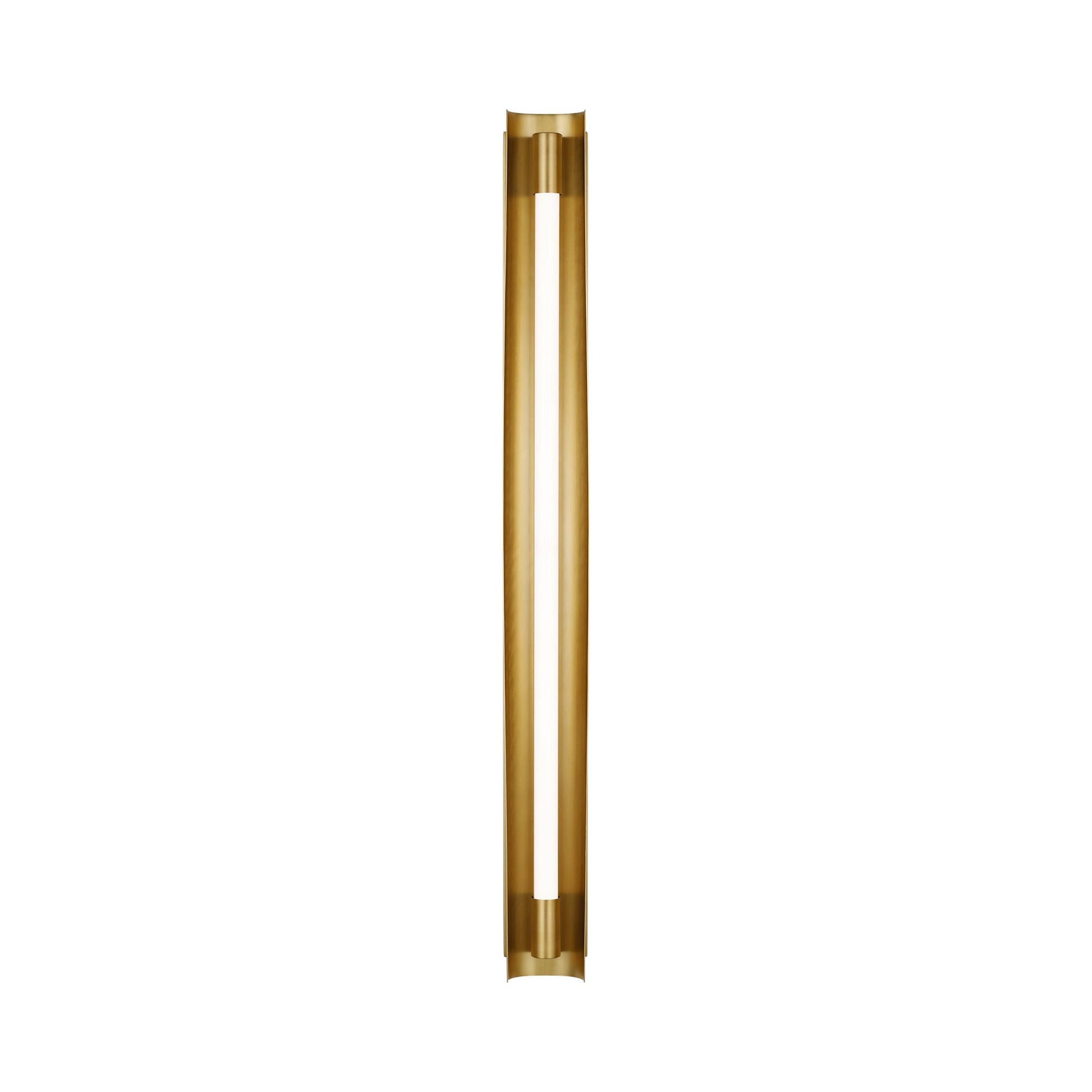 Carson Modern LED Vanity Wall Light in Burnished Brass (Grande).