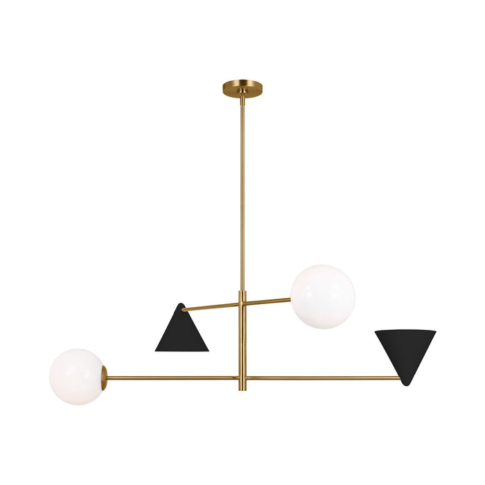 Cosmo Chandelier in Midnight Black/Burnished Brass (X-Large).