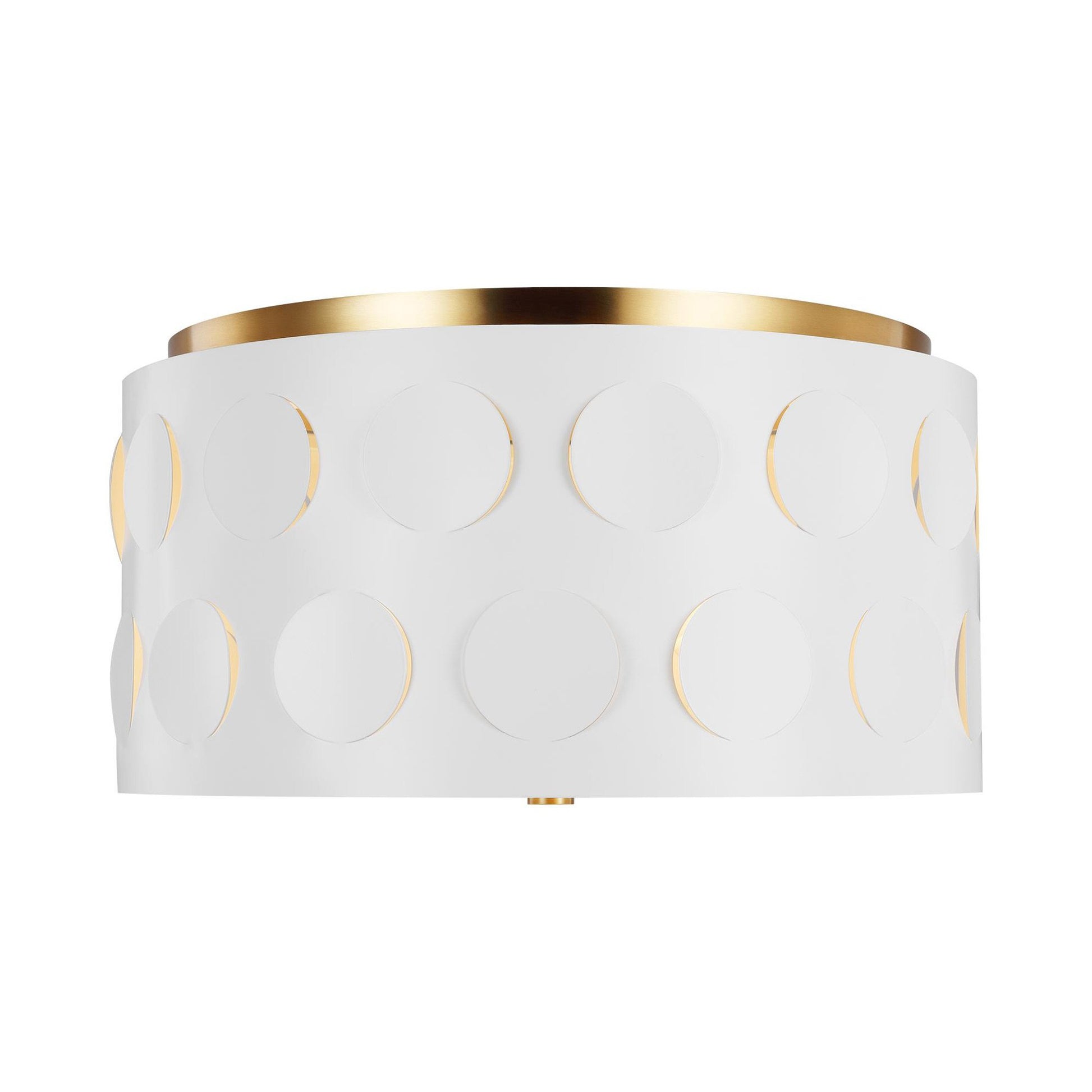 Dottie Flush Mount Ceiling Light in Burnished Brass (Medium).