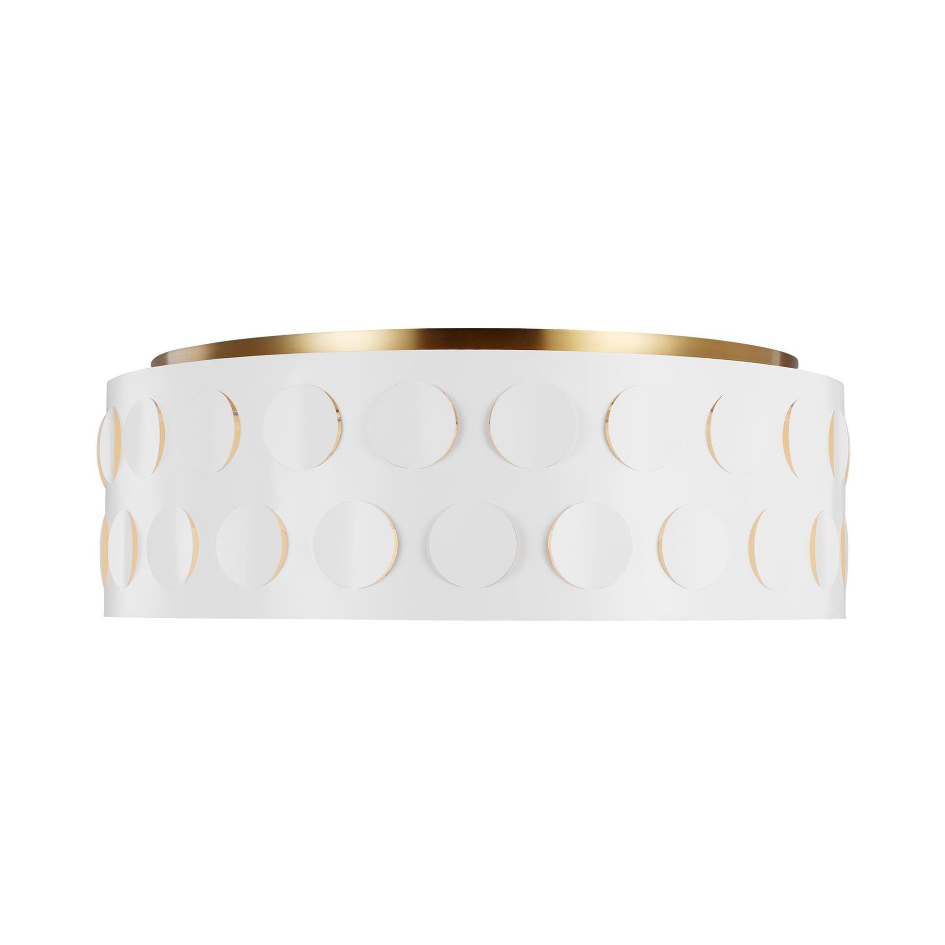 Dottie Flush Mount Ceiling Light in Burnished Brass (Large).