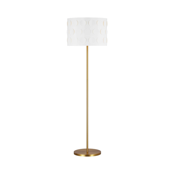 Dottie LED Floor Lamp in Burnished Brass.