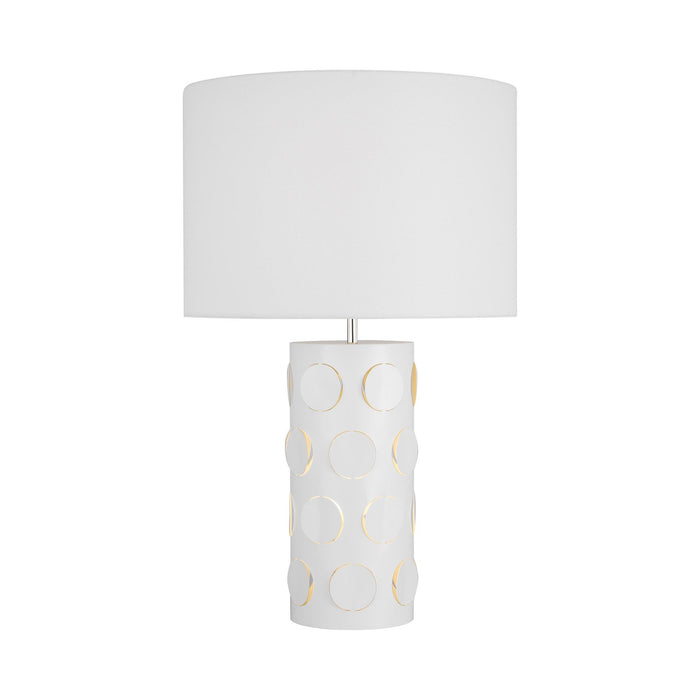 Dottie LED Table Lamp in Polished Nickel.