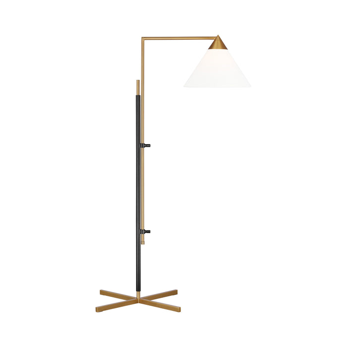 Franklin LED Floor Lamp in Burnished Brass with Deep. Bronze