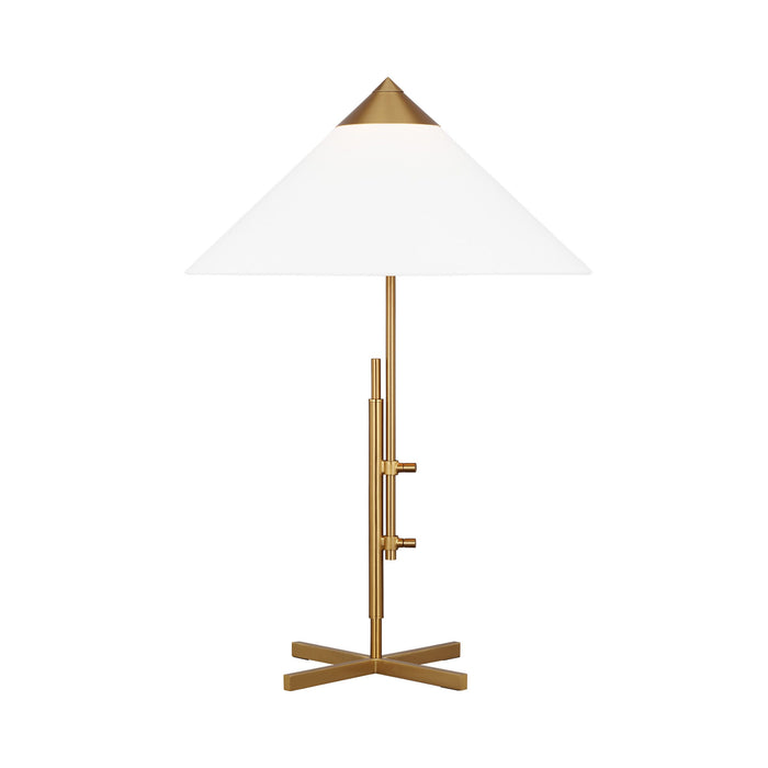Franklin LED Table Lamp in Burnished Brass.