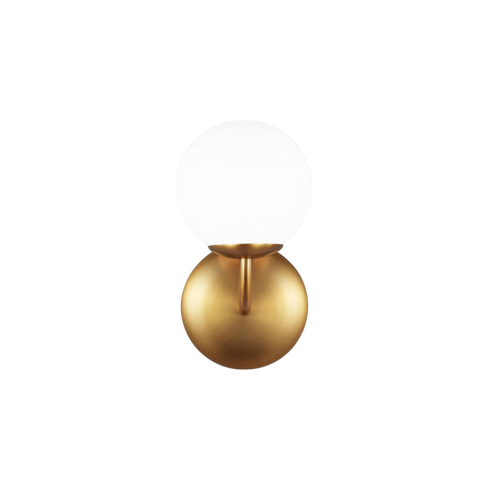 Galassia LED Bath Vanity Light in Burnished Brass (1-Light).