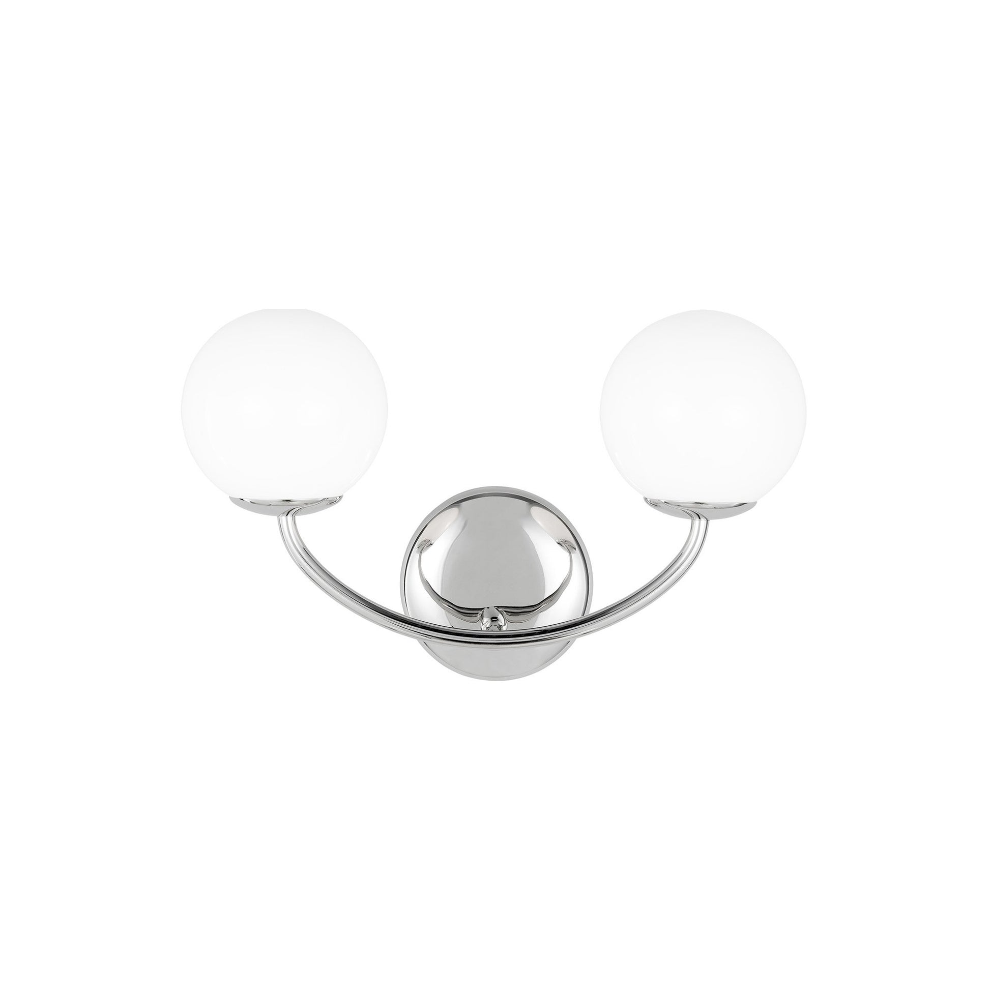 Galassia LED Bath Vanity Light in Polished Nickel (2-Light).