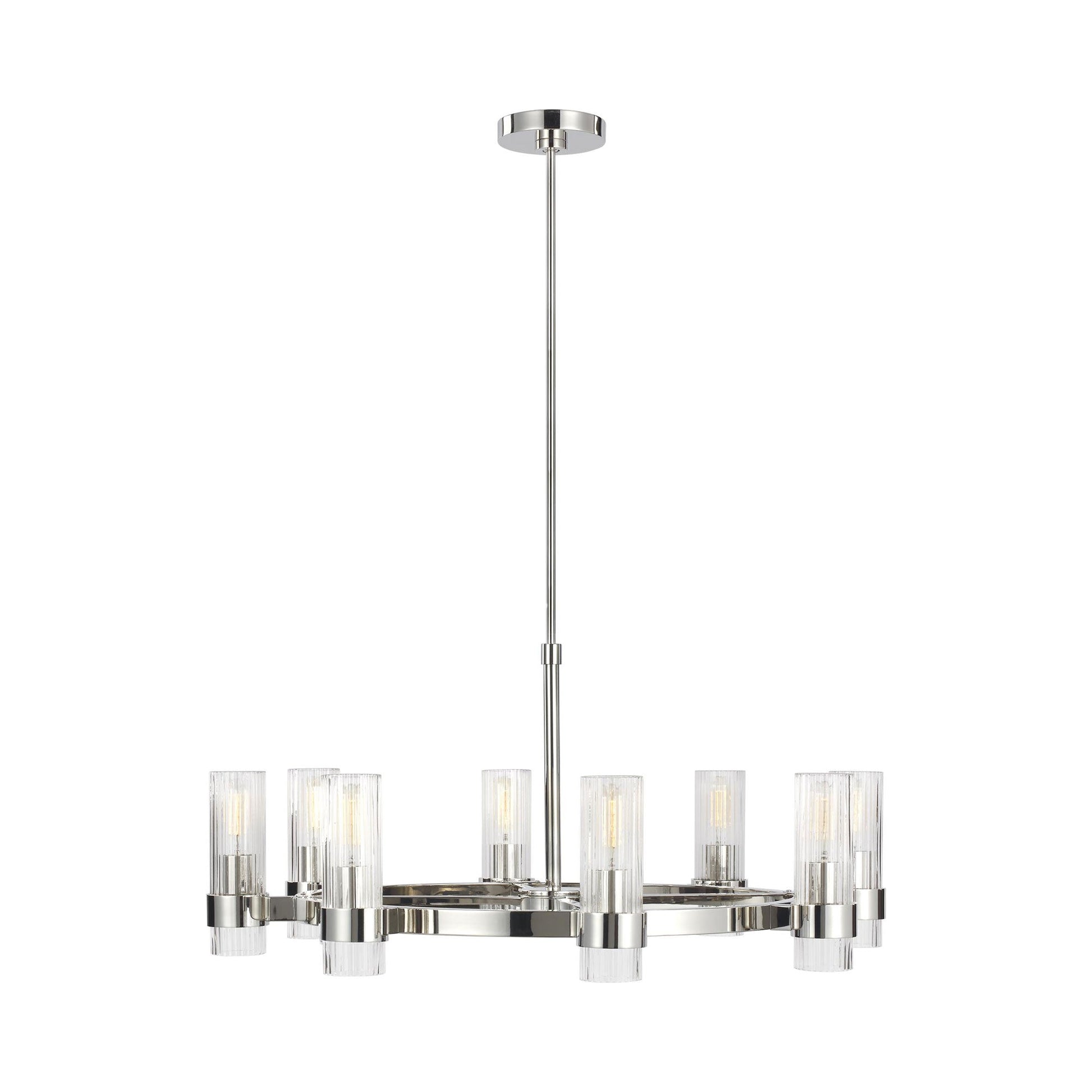 Geneva Chandelier in Polished Nickel (Medium).