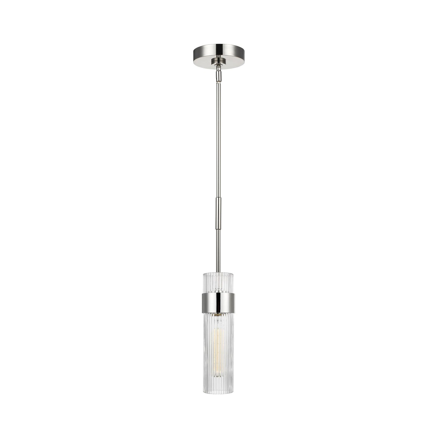 Geneva Pendant Light in Polished Nickel (Medium).