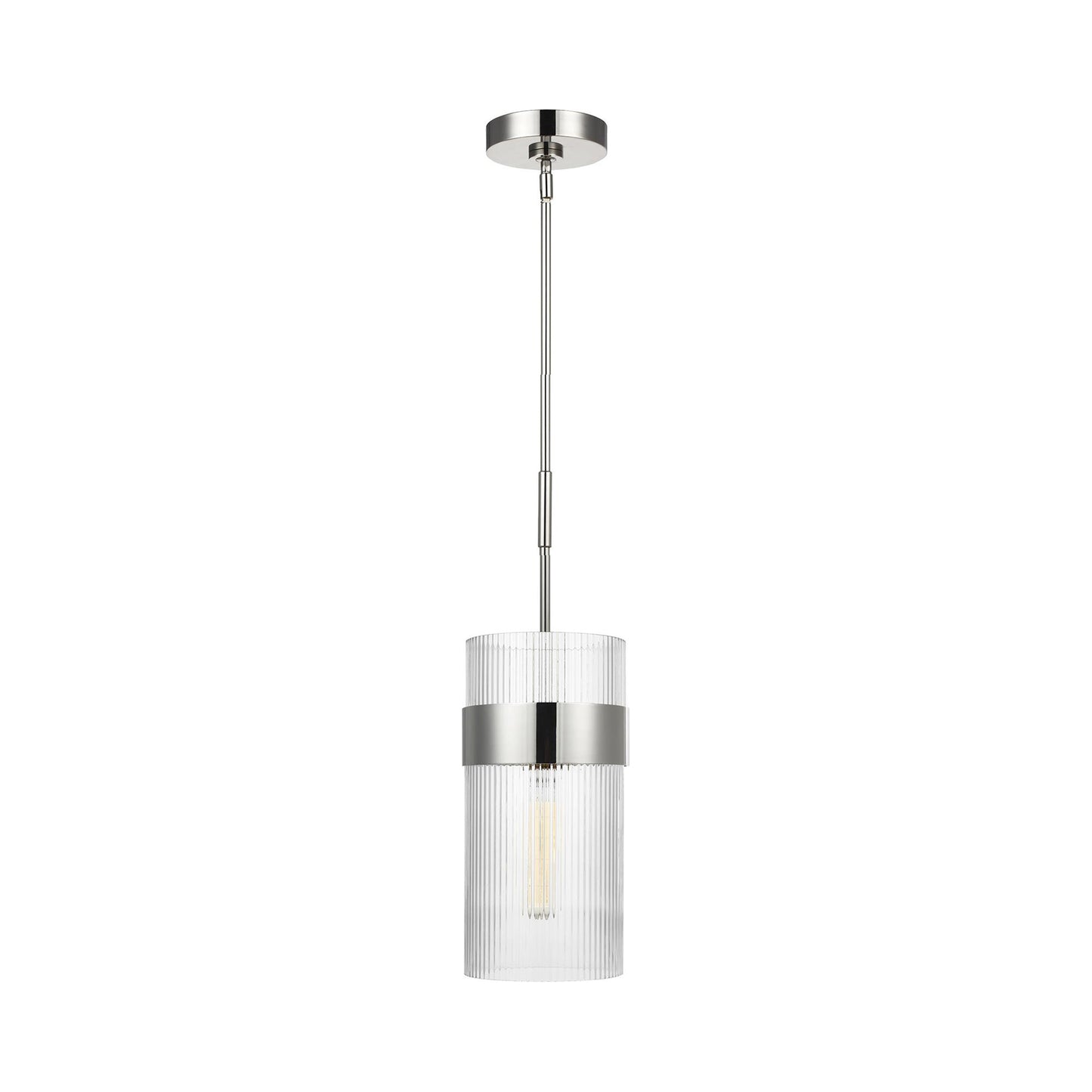 Geneva Pendant Light in Polished Nickel (Large).