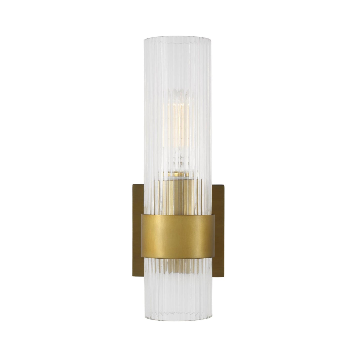 Geneva Wall Light in Burnished Brass.