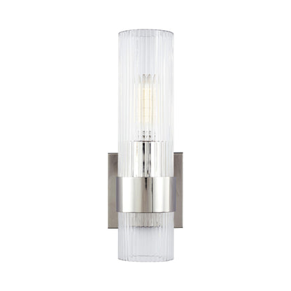 Geneva Wall Light in Polished Nickel.