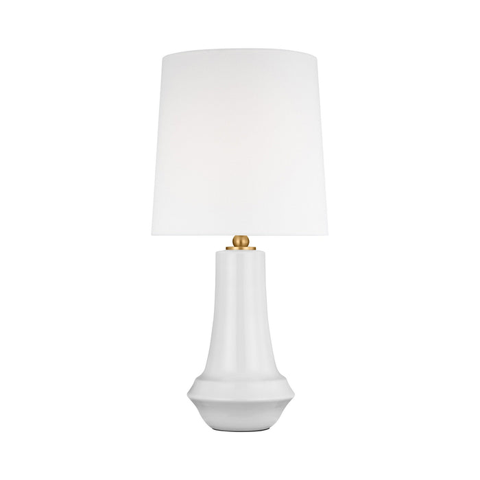 Jenna LED Table Lamp in New White.