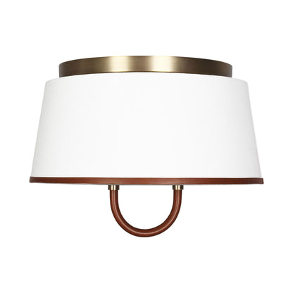 Katie Flush Mount Ceiling Light in Time Worn Brass.