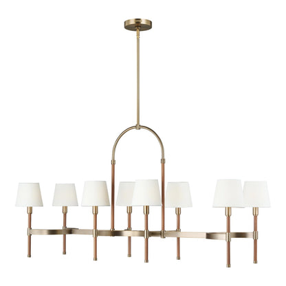 Katie Linear Chandelier in Time Worn Brass.