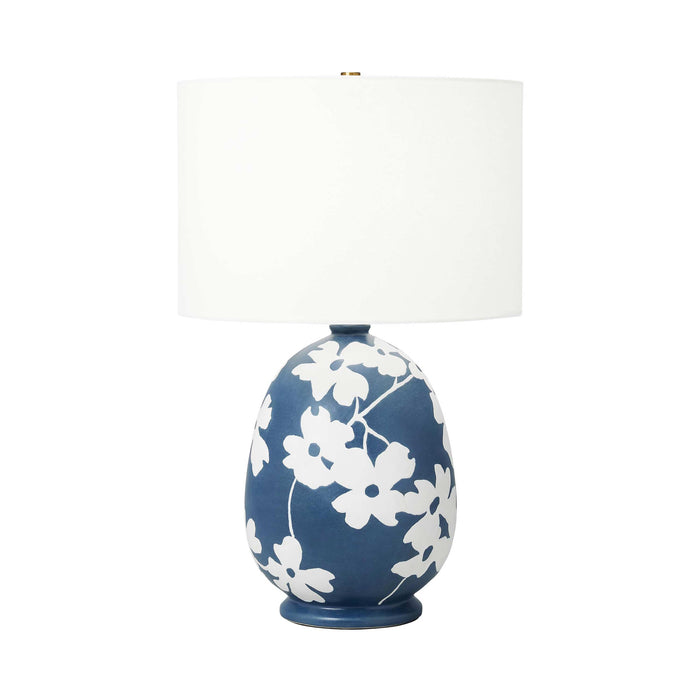 Lila LED Table Lamp in Semi Matte Navy Blue.