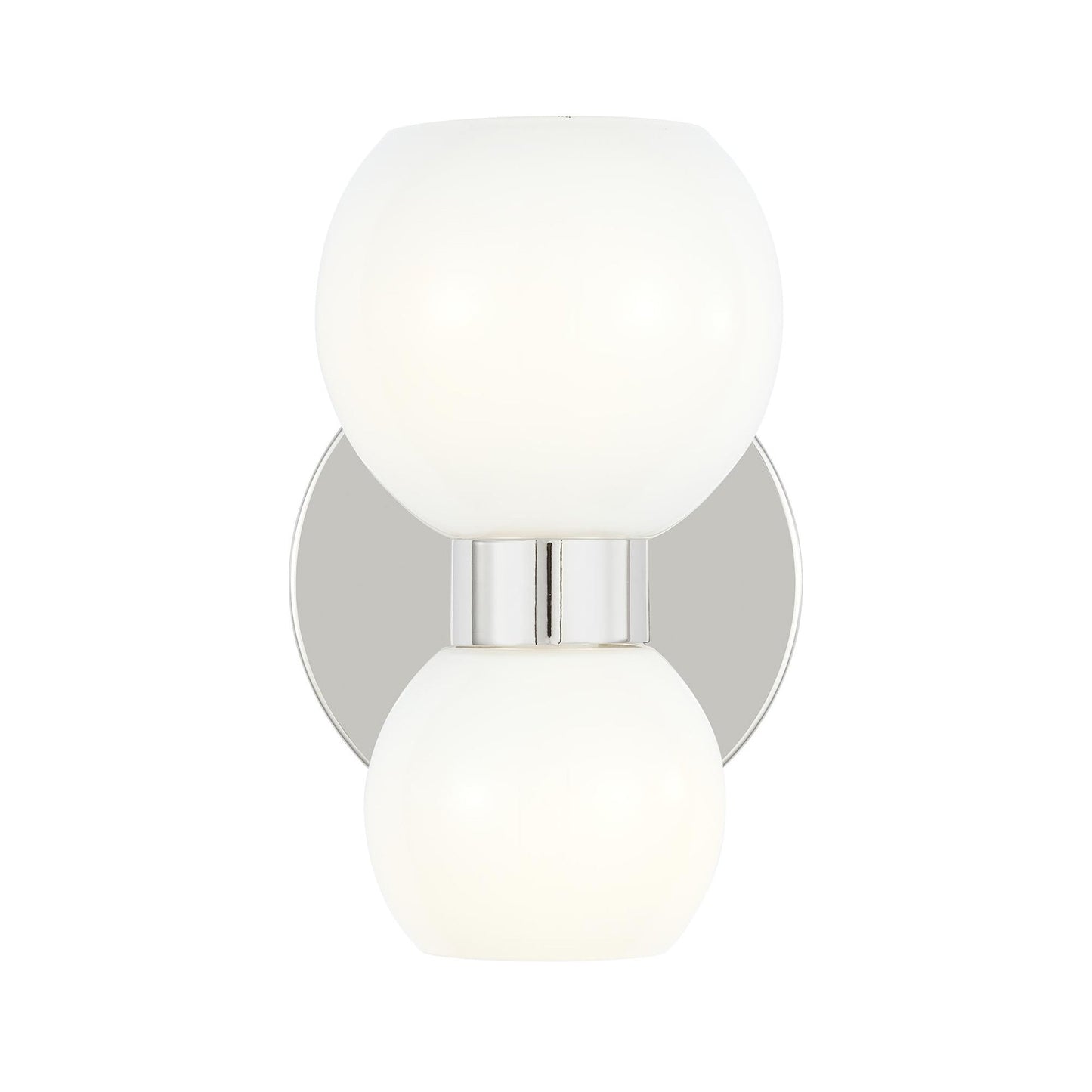 Londyn LED Wall Light in Polished Nickel.