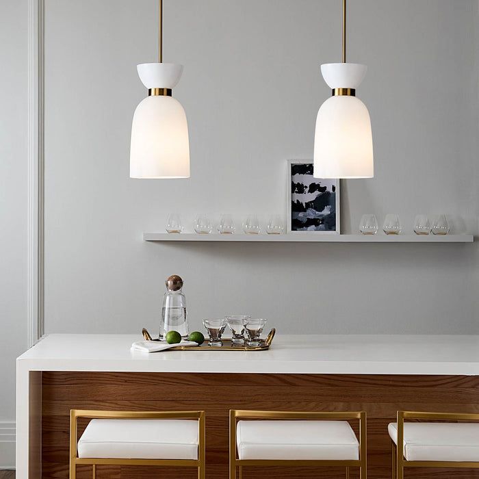 Londyn Tall Pendant Light in dining room.