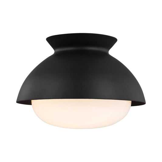 Lucerne Flush Mount Ceiling Light in Midnight Black.