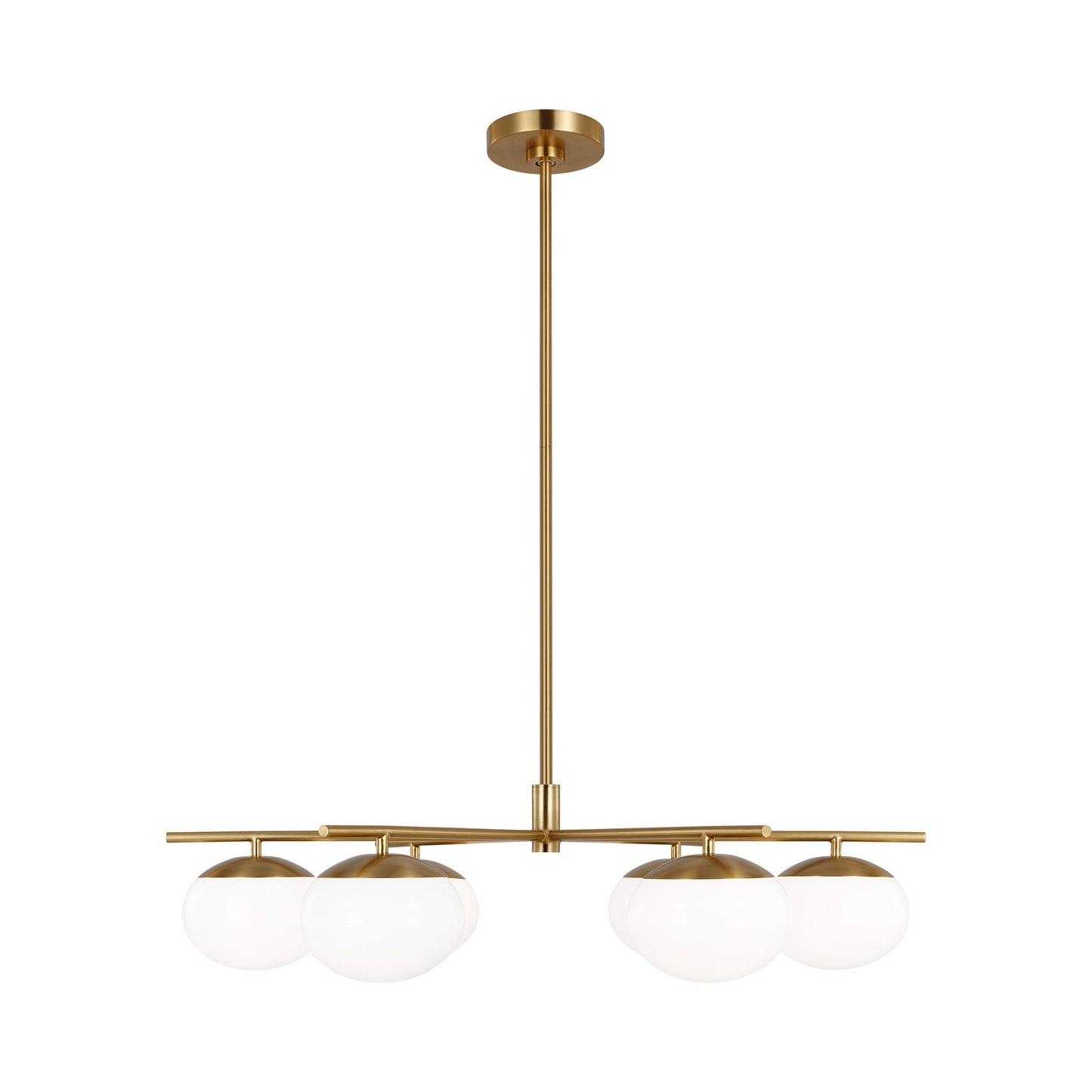 Lune LED Chandelier in Burnished Brass (Large).