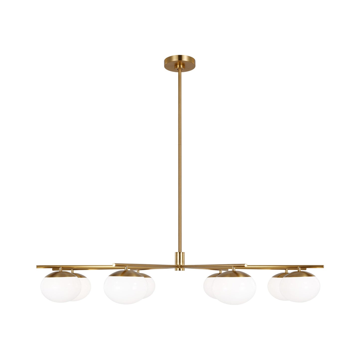 Lune LED Chandelier in Burnished Brass (X-Large).