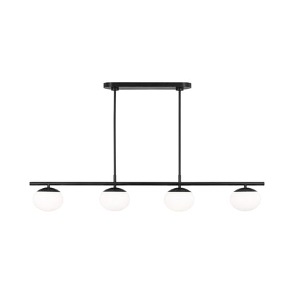 Lune LED Linear Chandelier in Aged Iron (6-Light).