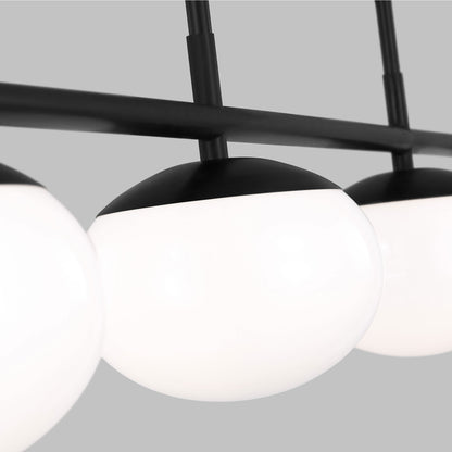 Lune LED Linear Chandelier in Detail.