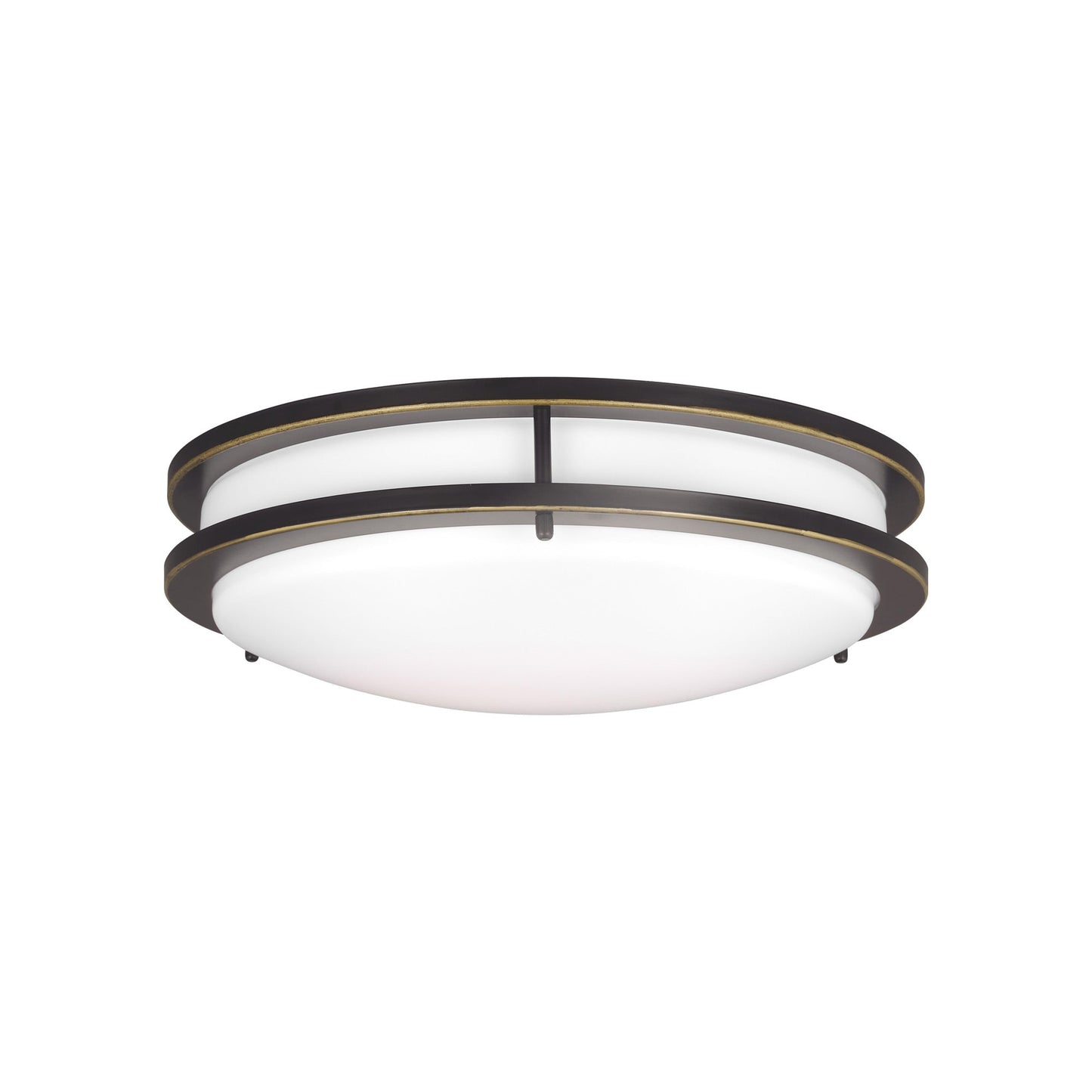 Mahone LED Flush Mount Ceiling Light in Antique Bronze (Round/Medium).