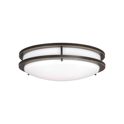 Mahone LED Flush Mount Ceiling Light in Antique Bronze (Round/Medium).
