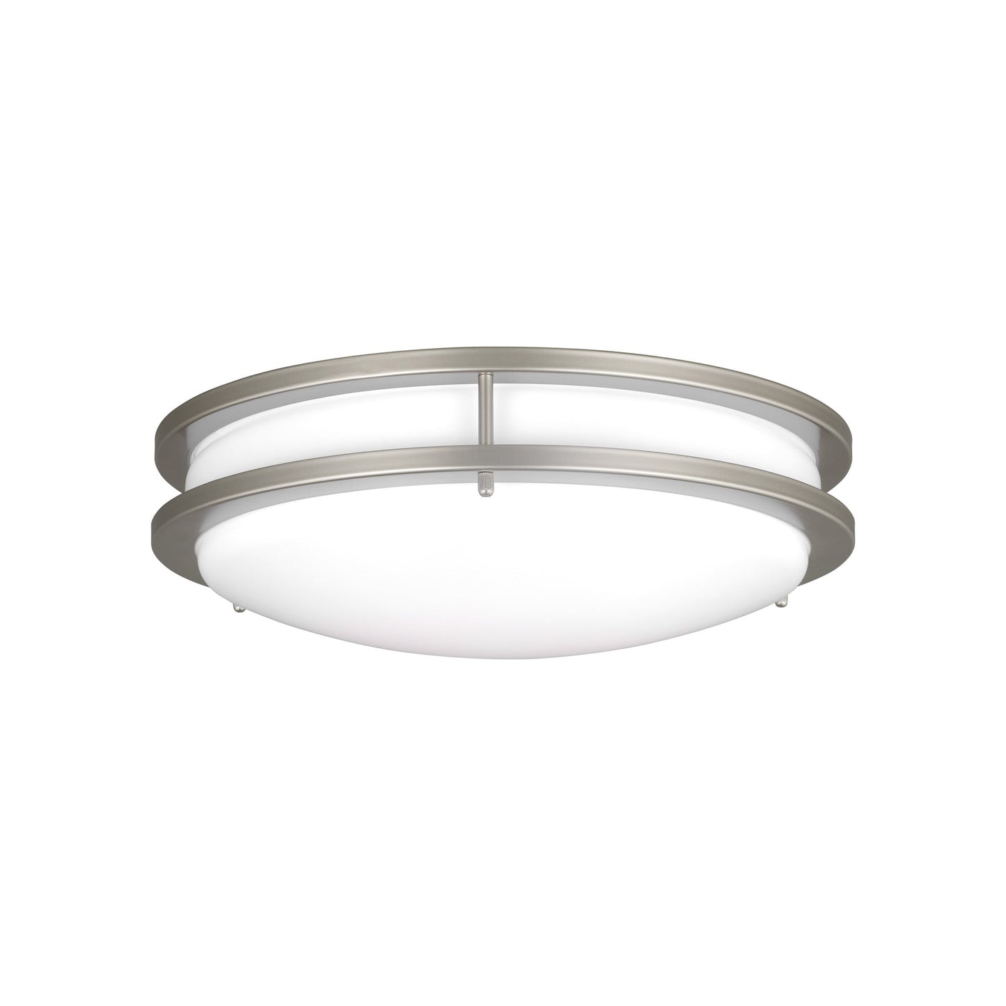 Mahone LED Flush Mount Ceiling Light in Painted Brushed Nickel (Round/Medium).