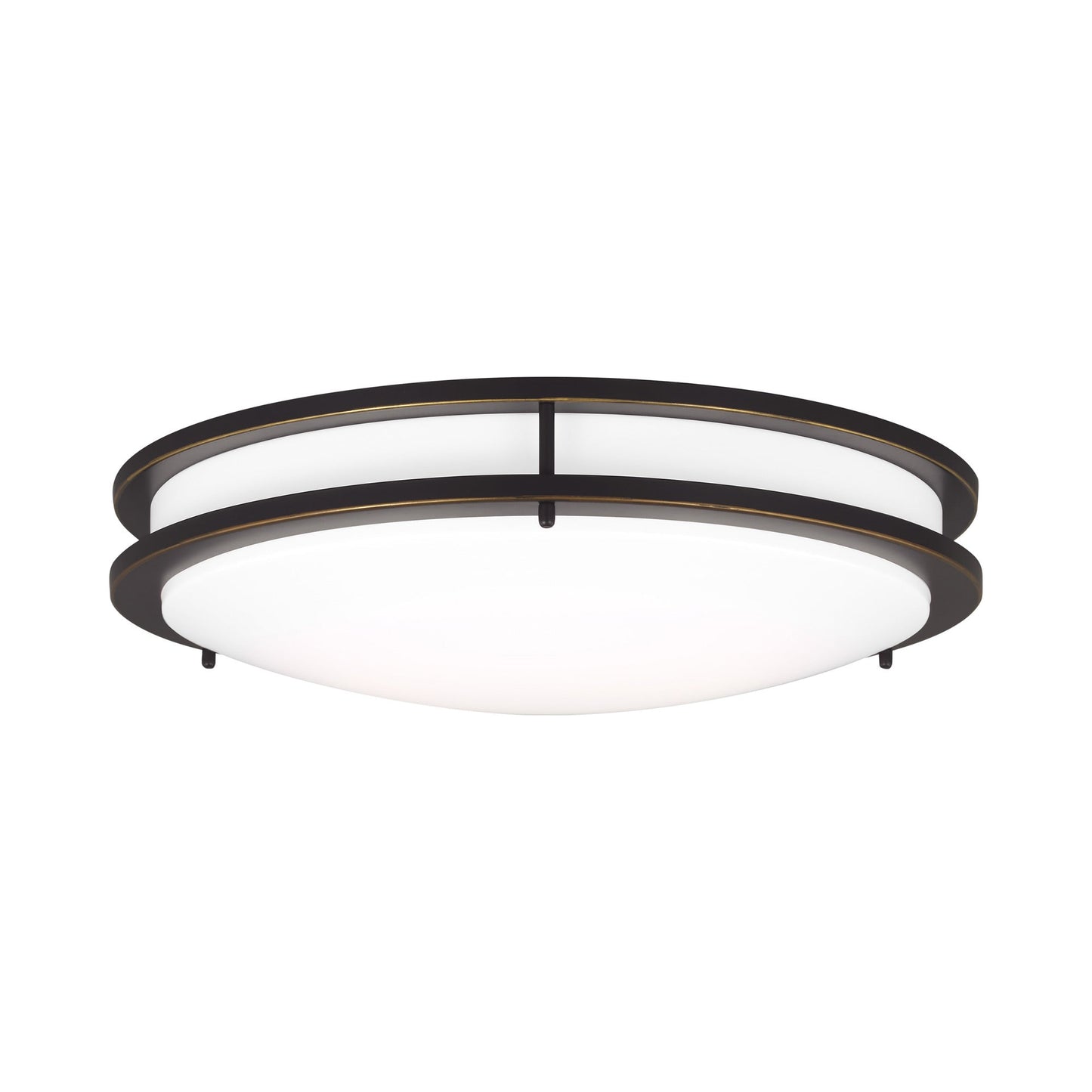 Mahone LED Flush Mount Ceiling Light in Antique Bronze (Round/Large).