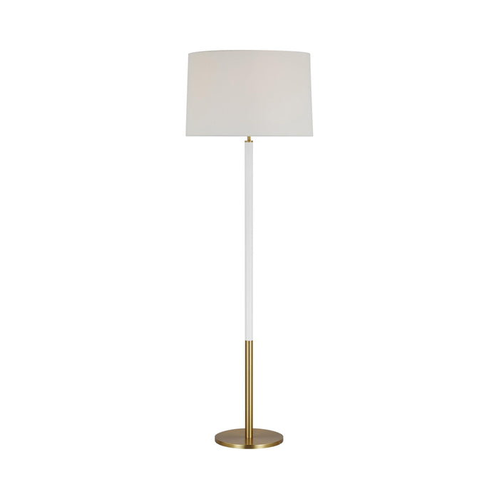 Monroe LED Floor Lamp in Burnished Brass/White