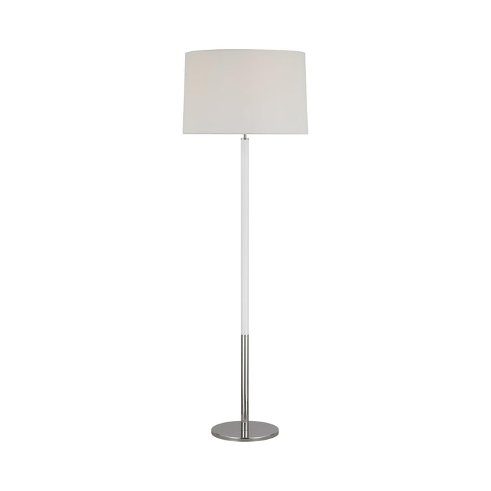 Monroe LED Floor Lamp in Polished Nickel/White