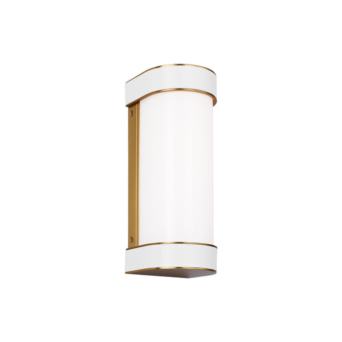 Monroe LED Vanity Wall Light in Burnished Brass (Small).