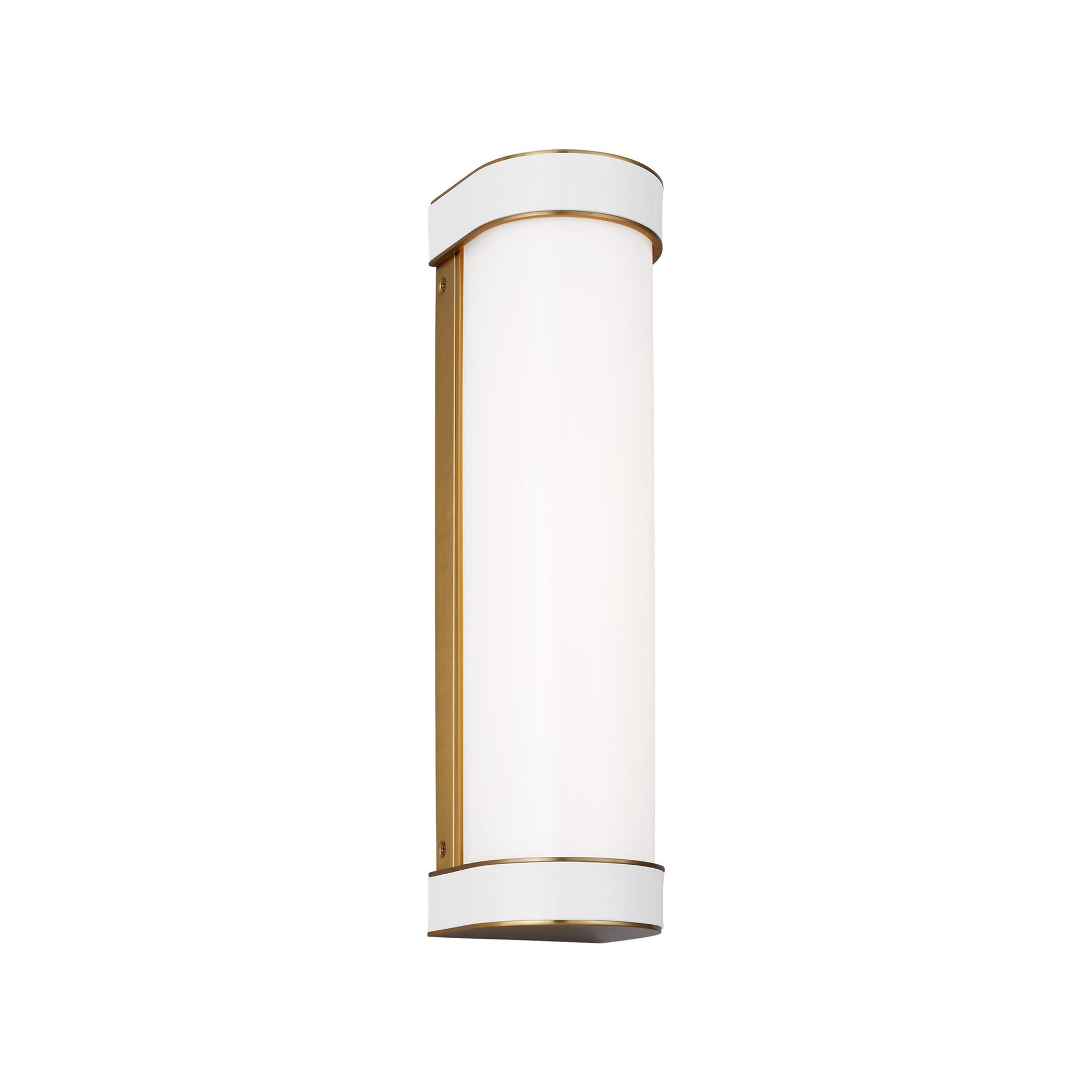 Monroe LED Vanity Wall Light in Burnished Brass (Medium).