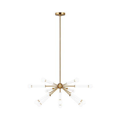 Monroe Sputnik Chandelier in Burnished Brass (12-Light).