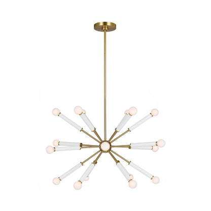 Monroe Sputnik Chandelier in Burnished Brass (18-Light).