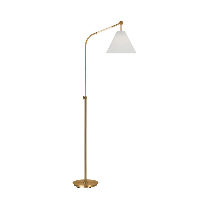 Remy Task LED Floor Lamp in Burnished Brass.