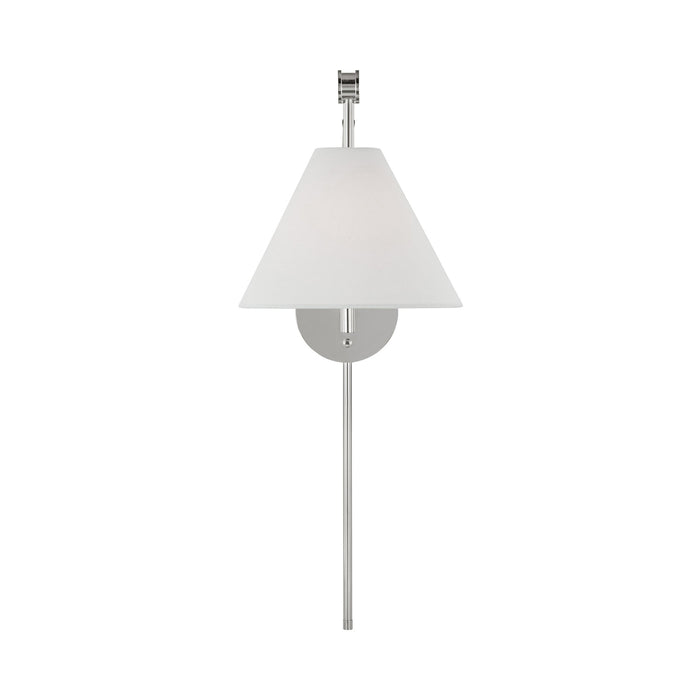 Remy Wall Light in Polished Nickel.