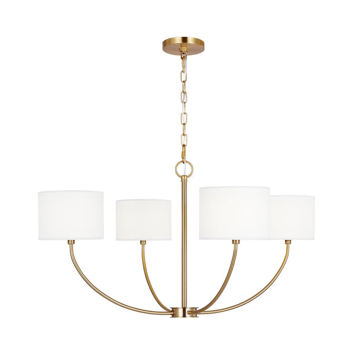 Sawyer LED Chandelier in Burnished Brass (Small).