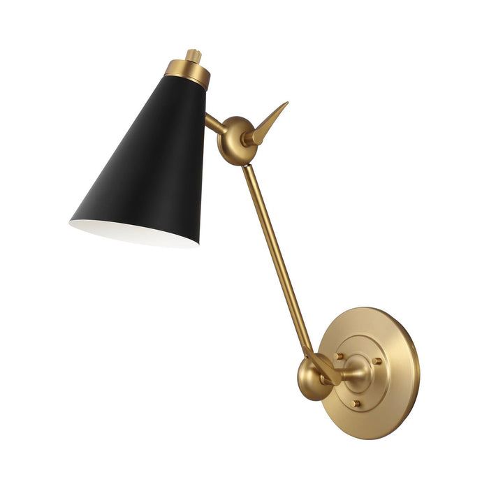 Signoret Library Wall Light in Burnished Brass.