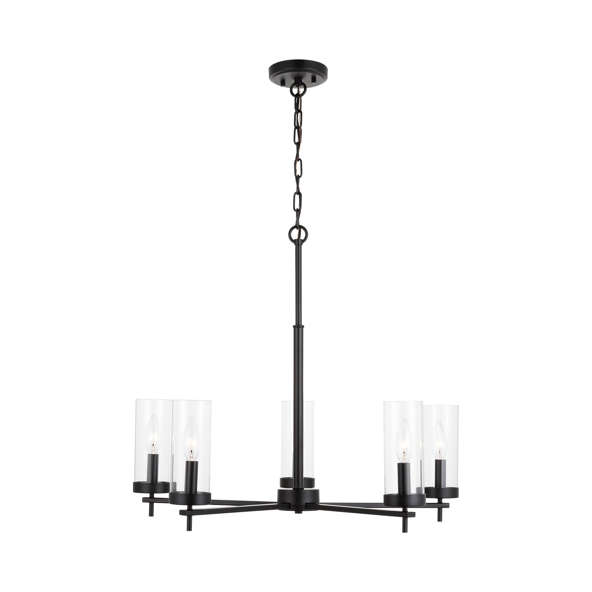 Zire Chandelier in Midnight Black (5-Light).