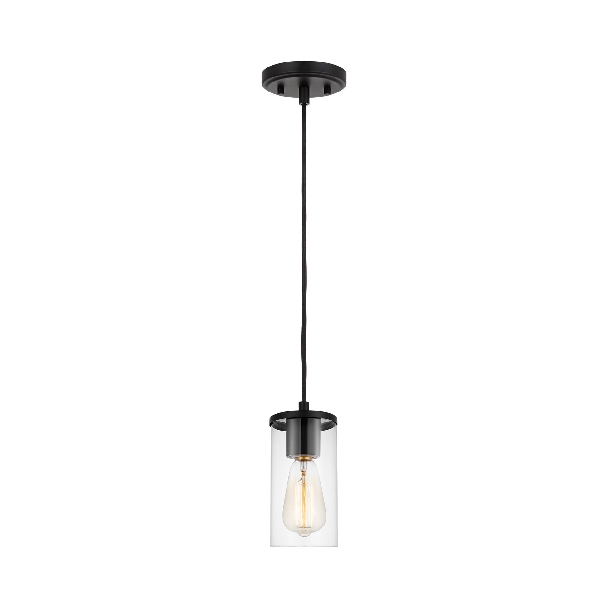 Zire Mini Pendant Light in Midnight Black.