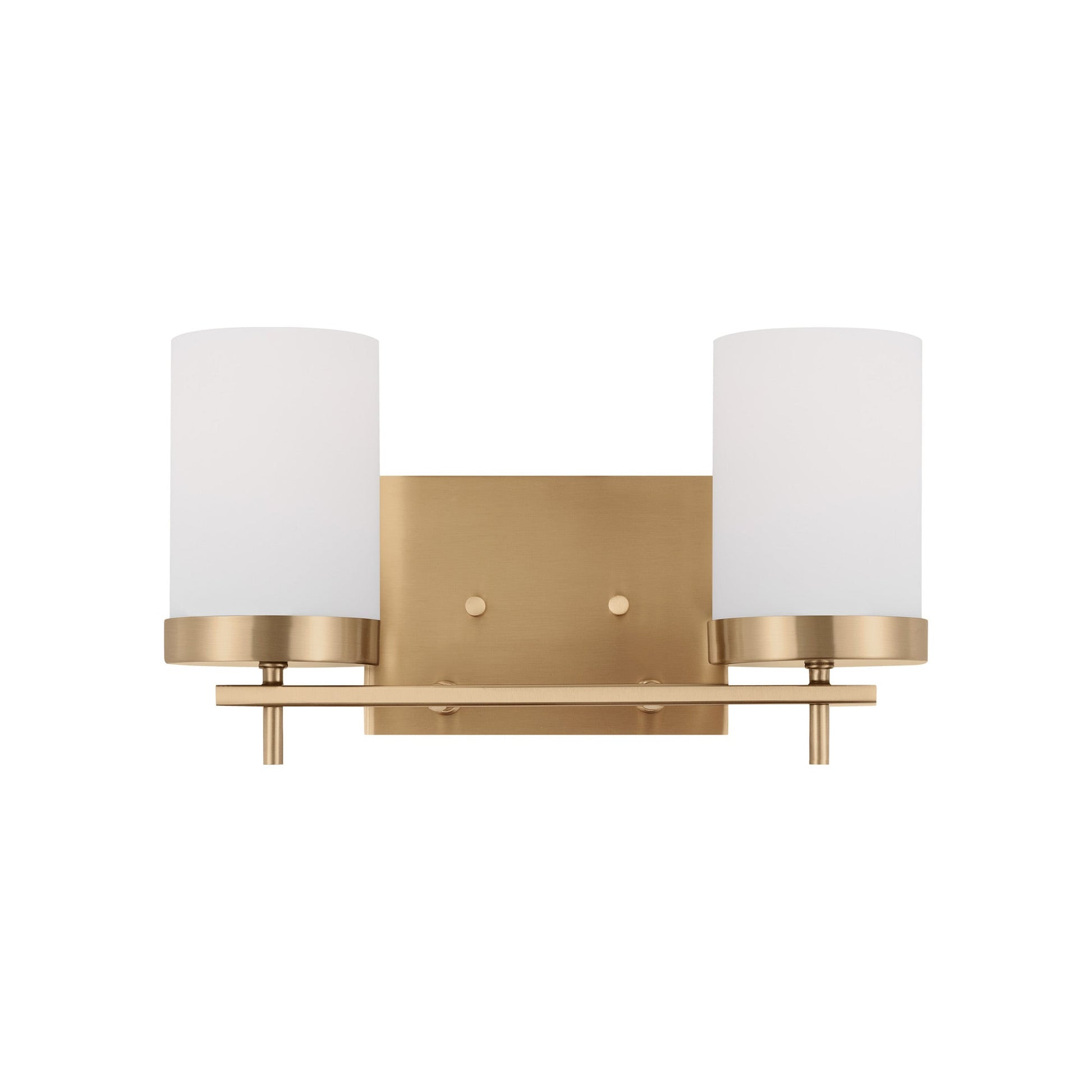 Zire Vanity Wall Light in Satin Brass (2-Light).