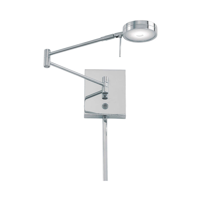 George's Reading Room P4308 LED Swing Arm Wall Light in Chrome.